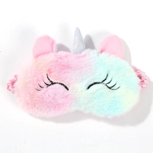 Cartoon Unicorn Sleeping Mask – Cute Anime Eye Shade for Kids, Travel & Party Gifts