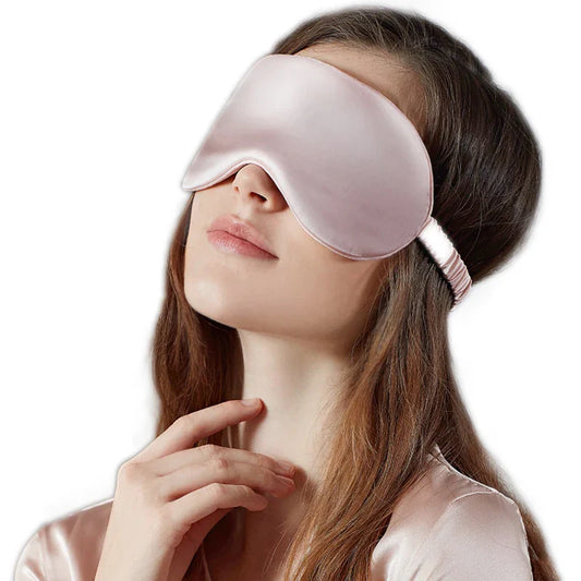 100% Pure Silk Double-Sided Eye Mask – Luxury Sleep Shade for Light Blocking & Comfort