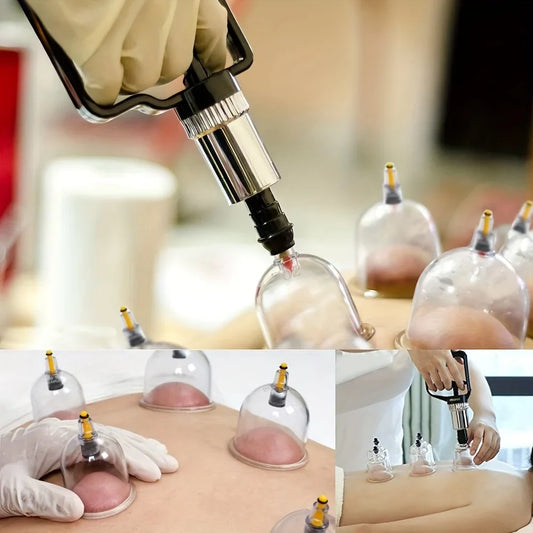 32-Piece Cupping Therapy Set – Vacuum Massage Kit with Hand Pump
