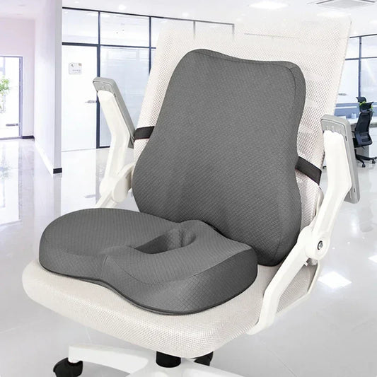 Orthopedic Memory Foam Cushion Set – Full Support for Coccyx, Lumbar & Hips