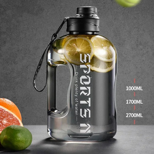 1.7L/2.7L Large Capacity Sports Water Bottle – Portable Gym & Outdoor Hydration Jug