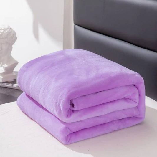 1PC Simple Plush Blanket – Thickened, Warm & Multifunctional Farley Fabric Cover