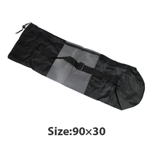 Portable Yoga Mat Bag – Breathable Sports Carry Bag with Adjustable Shoulder Straps (Black)