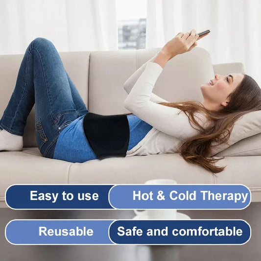 Gel Ice Pack for Lower Back Pain Relief – Reusable Hot & Cold Compress Therapy Wrap