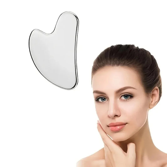 Heart-Shaped Gua Sha Board – Stainless Steel Muscle Massage Tool