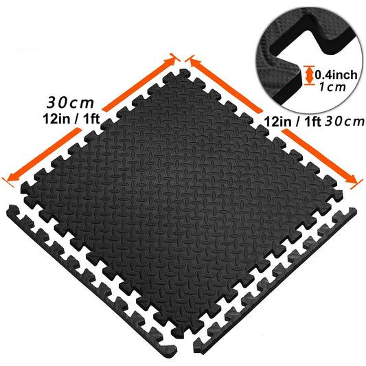 Puzzle Fitness Mat – EVA Interlocking Foam Floor Tiles for Yoga, Home Gym & Kids' Play Area