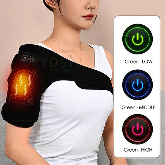 Electric Heated Shoulder & Knee Brace – Vibration Massage with Far Infrared Heat