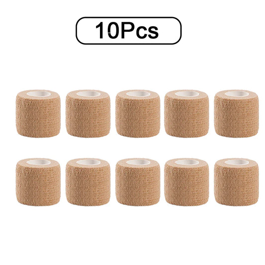 10 Rolls Athletic Wrap Tape – Self-Adhesive Elastic Bandage for Sports & Tattoo Care