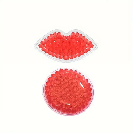 2pcs Reusable Facial Lip & Eye Ice Packs – Hot & Cold Gel Bead Compress for Pain Relief & Skincare