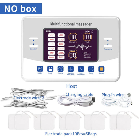 12-Mode TENS EMS Therapy Device – Electric Pulse Massager for Muscle Relaxation