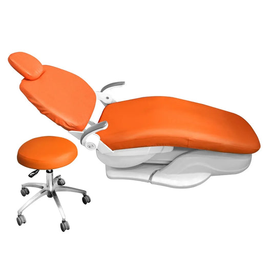 4-Piece PU Leather Dental Chair Cover Set – Waterproof & Elastic Protective Kit