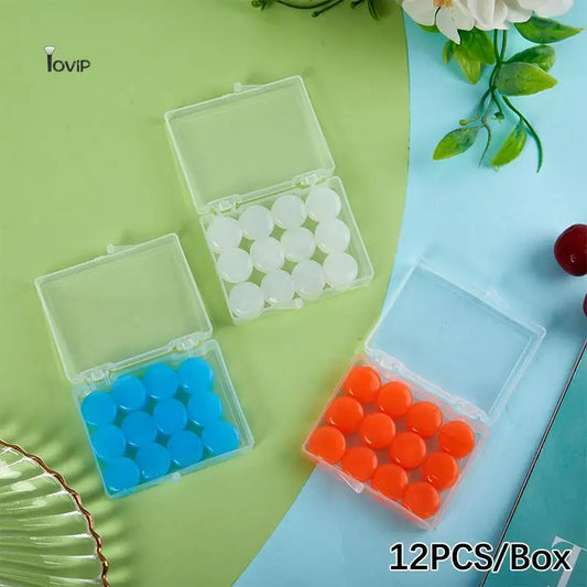 12PCS Reusable Silicone Earplugs – Moldable Wax Ear Plugs for Swimming, Sleeping & Noise Reduction