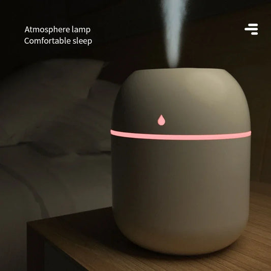 Portable 220ml Mini Mist Humidifier – H2O Spray Cup with Aroma Diffuser & USB Power