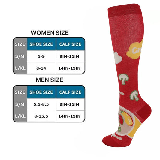 3 Pairs/Pack Compression Socks – 30mmHg Knee-High Support for Men & Women (58 Styles)