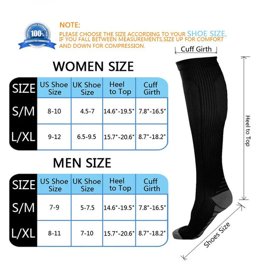 49 Styles Sports Compression Socks – Unisex Running, Cycling & Travel Support Socks