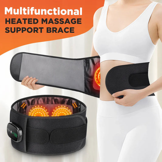 Heating Vibration Massager Belt – Red Light Therapy & Lumbar Support