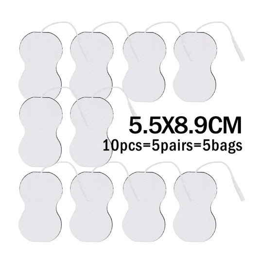 10/20pcs Silicone Gel Electrode Pads – TENS Unit Replacement Pads for Digital Therapy Machines (2mm Plug)