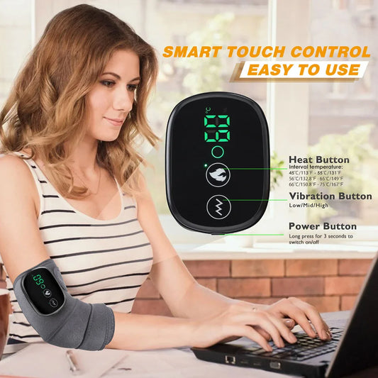 3-in-1 Electric Heating Massage Belt – Hot Compress & Vibration Therapy for Knee, Shoulder & Joint Pain