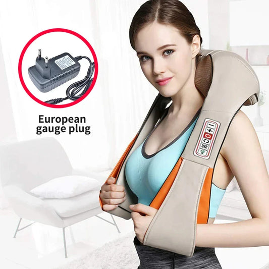 3D Shiatsu Massage Pillow with Heat – Neck, Shoulder & Back Massager for Home & Office