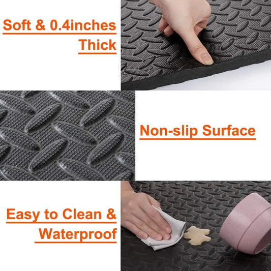Puzzle Fitness Mat – EVA Interlocking Foam Floor Tiles for Yoga, Home Gym & Kids' Play Area