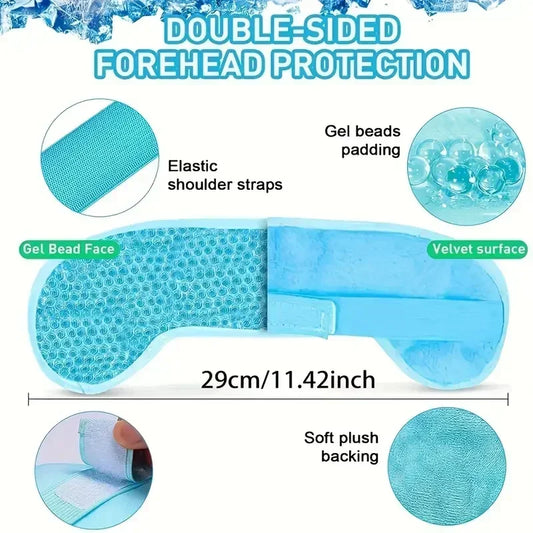 Hot/Cold Gel Bead Migraine Wrap – Ice Pack for Headache & Stress Relief