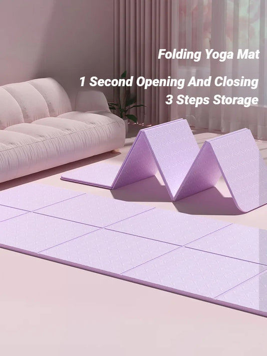 Foldable Yoga Mat – Eco-Friendly, Double-Sided Non-Slip Travel Mat for Pilates, Dance & Floor Workouts