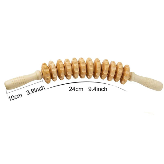 Wooden Massage Roller – Anti-Cellulite & Muscle Relief Tool