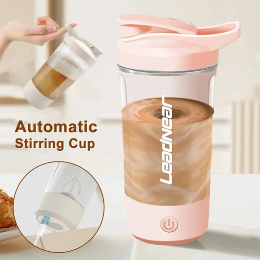 USB Rechargeable Self-Stirring Shaker Cup – Portable Mixer for Protein & Meal Replacement Shakes