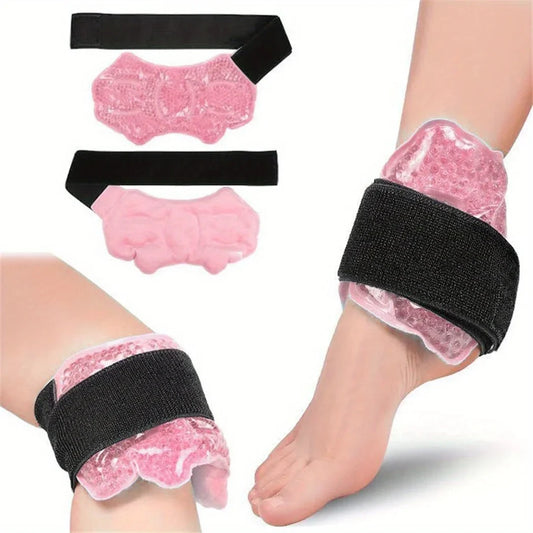 Ankle/Sports Foot Ice Pack – Hot & Cold Gel Pack with Adjustable Strap for Myofascial Relief & Foot Care