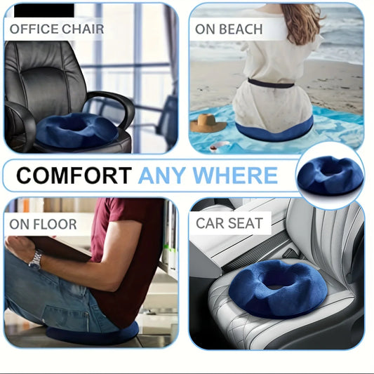 Orthopedic Donut Pillow – Memory Foam Coccyx & Hemorrhoid Seat Cushion