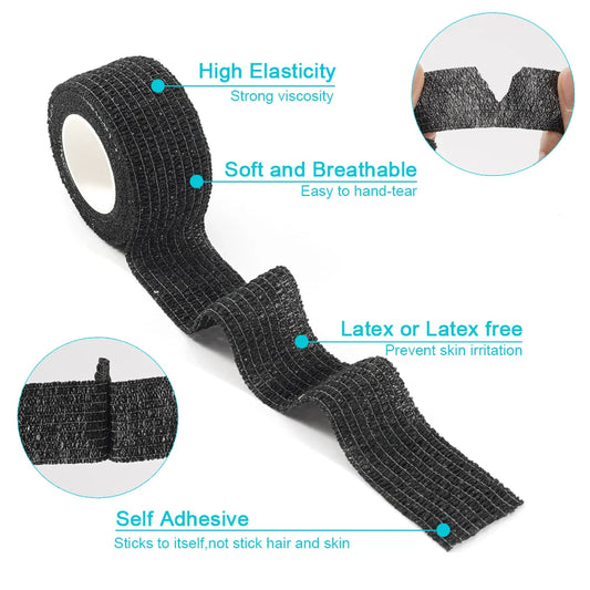 10 Rolls Athletic Wrap Tape – Self-Adhesive Elastic Bandage for Sports & Tattoo Care