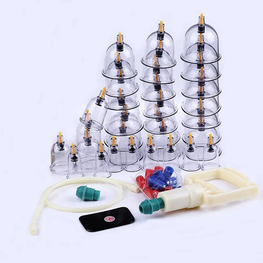 32-Piece Professional Vacuum Cupping Set – Full-Body Massage & Detox Therapy