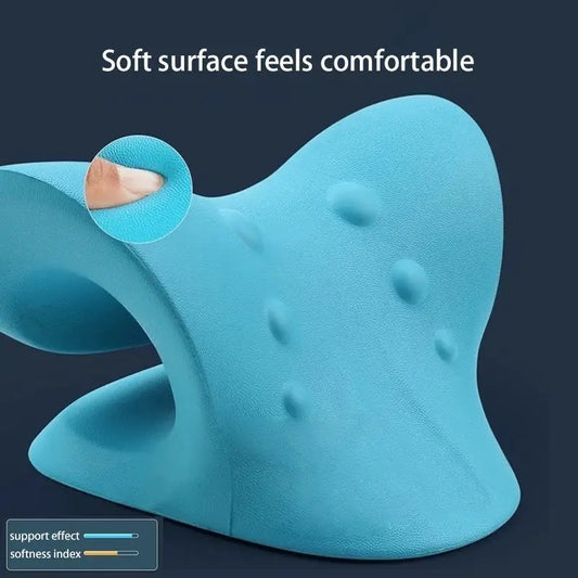 Neck & Shoulder Stretcher Relaxer – Cervical Chiropractic Traction Pillow for Pain Relief & Spine Alignment