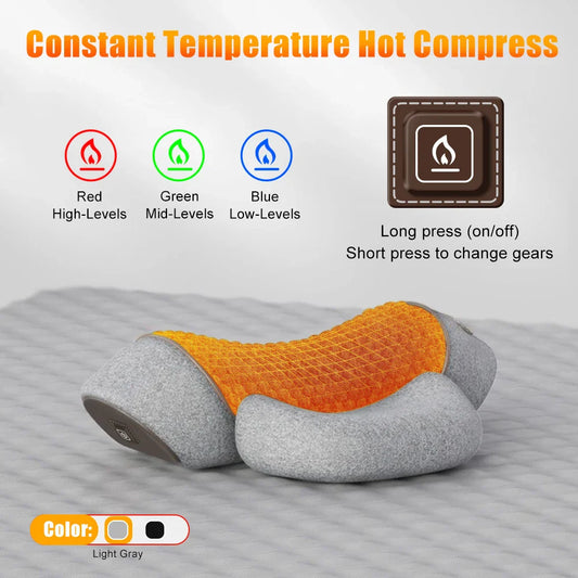 Electric Neck Massager Pillow – Cervical Support with Heat & Vibration Therapy