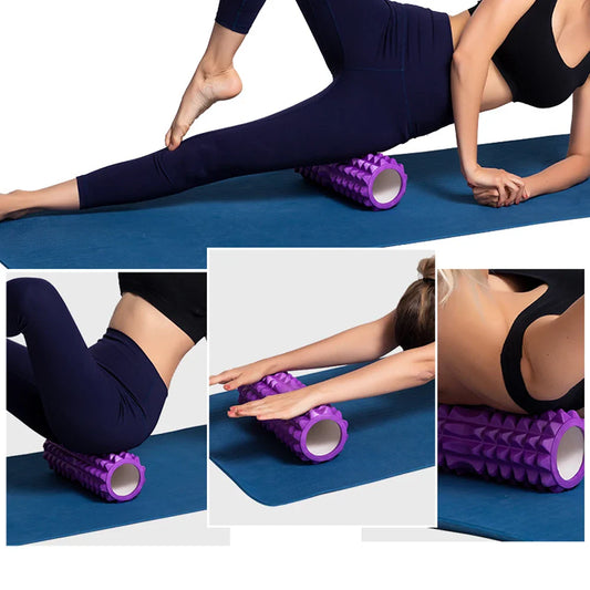 1pc Foam Massage Roller – Hollow Yoga Column for Muscle Massage, Physiotherapy & Sports Rehabilitation