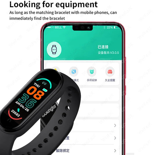 M6 Smart Watch – Multi-Function Fitness Bracelet for Men & Women