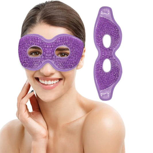 Ice Eye Mask – Reusable Hot & Cold Gel Bead Compress with Eye Holes