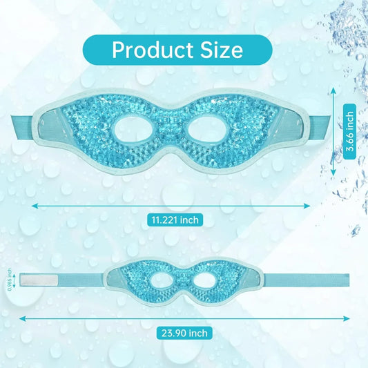Ice Eye Mask – Reusable Hot & Cold Gel Bead Compress with Eye Holes
