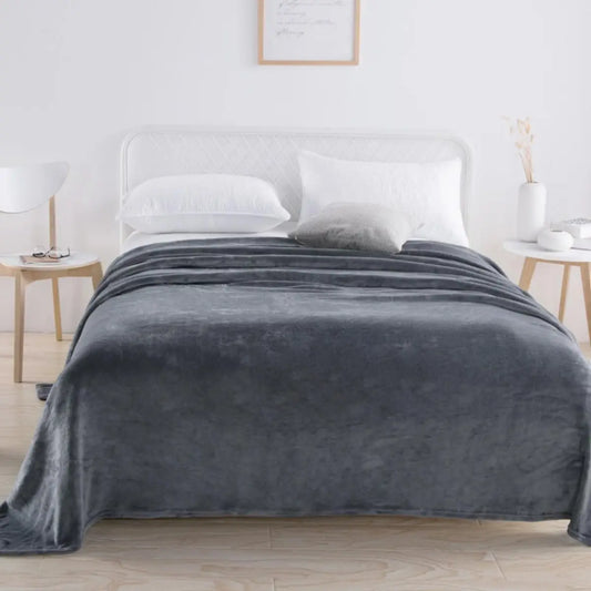 1PC Simple Plush Blanket – Thickened, Warm & Multifunctional Farley Fabric Cover