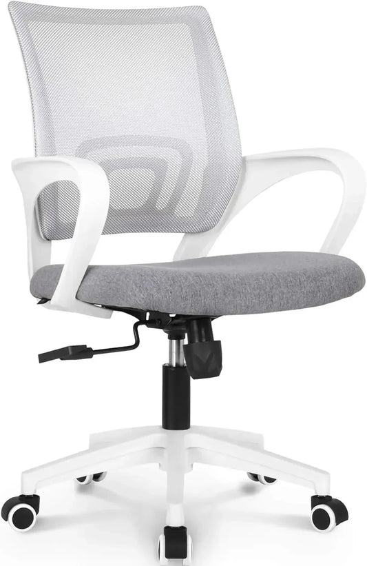 Ergonomic Mid-Back Mesh Office Chair – Adjustable Swivel Desk Chair with Lumbar Support