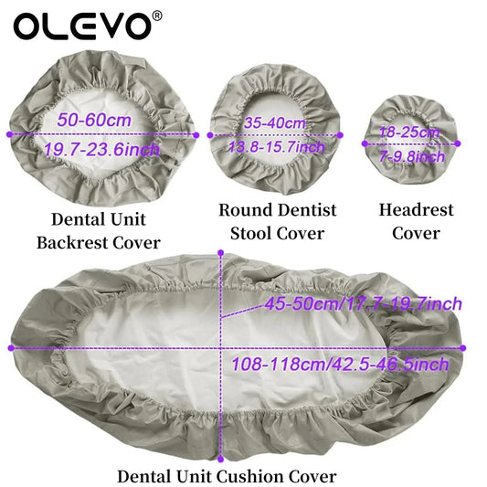 4-Piece PU Leather Dental Chair Seat Cover Set – Waterproof & Elastic Protection